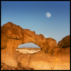 Bisti Badlands Arch and Moon